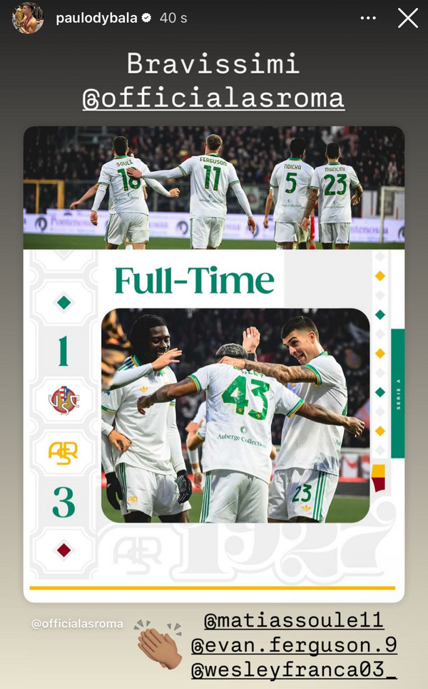 instagram-dybala-cremonese-roma